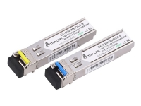 Extralink - SFP-sändar/mottagarmodul (mini-GBIC) - 1GbE, Fibre Channel, SONET - WDM - LC enkelläge - upp till 20 km - OC-24 LR-1 - 1310 (TX) / 1550 (RX) nm (paket om 2)