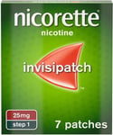 Nicorette Step 1 Invisi Patch Nicotine 7 Patches, 25 Mg