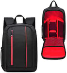 Camera Backpack, Photography Package Camera Bag Backpack, With multiple compartments, Waterproof Shockproof, Backpack for CameraGDF,Grey (Color : Red, Size : Red)