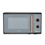 Tower T24038RG Cavaletto Manual Microwave with 5 Power Levels AND 35 Minute Timer, 800W, 20L, Black AND Rose Gold
