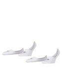 Burlington Men's Everyday Invisible 2-Pack M IN Cotton No-Show Plain 2 Pairs Liner Socks, White (White 2000) new - eco-friendly, 10-11