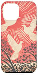 Coque pour iPhone 14 Pro Max Or rose argent colombes volantes peinture dessin nature
