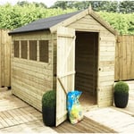 8 x 4 Premier Pressure Treated Apex Shed