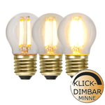 Star Trading klick-dimbar LED lampa klot 2100K 400lm E27 4W