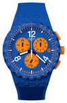 Swatch SUSN419 PRIMARLY BLUE (42mm) Blue and Orange Watch