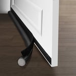 NeuWee Door Draft Stoppers Self Adhesive for Bottom of Doors Silencer Soundproof Door Threshold Draft Blocker, Door Soundproofing Fits for Exterior and Interior Doors Dust-proof, 3.1 × 94.5cm (Black)