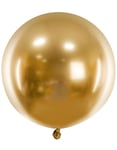 1 st 60 cm - Rund blank spegel Guldfärgad ballong