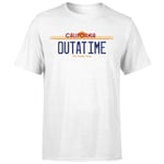 Back To The Future Outatime Plate T-Shirt - White - 5XL