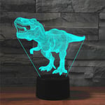 Veilleuse de Dinosaure, Cadeaux de Lampe de Dinosaure 3D avec 16 Changements de Couleur et Télécommande, Cadeaux pour Enfants de 3 4 5 6 Ans et plus,