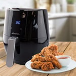 Schallen Black Air Fryer Oven Machine Single Large 3.5L Removable Cooking Tray