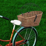 vidaXL cykelkurv til bagagebærer med låg 55x31x36 cm naturlig pil