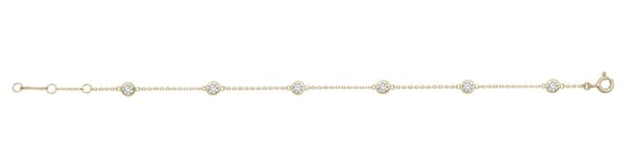 James Moore TH BR600 9ct Yellow Gold Cubic Zirconia Bracelet Jewellery