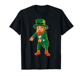 St Patricks Day Flossing Leprechaun Boy Floss Dance Kids T-Shirt