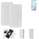 Protective cover for Oppo Reno8 Lite 5G Wallet Case white flipcover flipcase