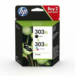 Original HP 303XL Black & Colour Ink Cartridge For HP ENVY Inspire 7221e Printer