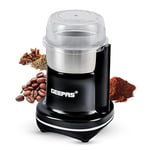 Geepas Coffee Grinder | 200W Electric Coffee Grinder | Stainless Steel Blades for Coffee Beans Spices Herbs Dried Fruits & Nuts Grinding | Small Fixed Mill with Transparent Lid | 2 Year Warranty