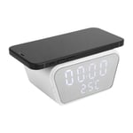 Wireless Charger Alarm Clock Smart Digital Desktop Electronic Clock With Tem HEN