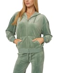 Juicy Couture Halan Oversized Zip Thru Hoodie W Chinois Green (Storlek XL)