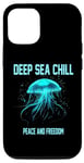 Coque pour iPhone 14 Pro Deep Sea Chill Peace and Freedom Quallen Motiv