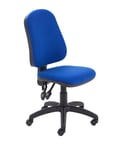 Office Hippo 2 Lever Ergonomic Office Swivel Chair, Fabric, Royal Blue