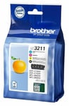 Brother LC3211, Value Pack Ink Cartridges, LC3211BK, LC3211C, LC3211M, LC3211Y