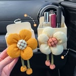 Xinuy - Car Air Vent Storage Auto Leather Organizer Bag Tidy Pocket Holder pour lunettes de soleil Téléphone Coin Key (Flower) 2 Pcs