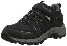 Merrell Kids' Ml-Light Tech Leather Quick Close WP Low Rise Hiking Boots, Black (Black), 7 UK 26 EU