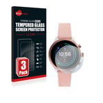 Savvies Tempered Glass Screen Protector (3 Pack) compatible with Fossil Sport (41 mm) - 9H Hardness, Scratch Resistant