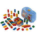 Manetico Mallette Créative, g.m.| 42 briques aimantées de formes et de couleurs différentes | 6 fiches-modèles |Dimensions : 27,5 cm x 9 cm x 22,5 cm | Jouet pour enfants à partir d'un an