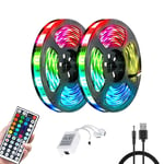 RGB LED Strip Lights Smart RGB Fairy Garland Light with Remote Control Colour Changing Tape for Christmas Tree, Wedding, Party, Holiday, Room, Kitchen, KTV & Bar Under Cabinet TV Lighting (10M)