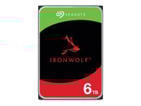 Seagate Ironwolf St6000vn006 - Hårddisk - 6 Tb - Intern - 3,5" - Sata 6Gb/S - 5400 Rpm - Buffert: 256 Mb - Med 3 Års Seagate Rescue Data Recovery (Paket Med 4)