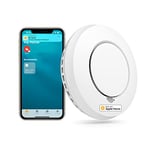 Meross Interlinked Smart Smoke Alarm, EN14604, Smoke Detector with Hub & Interlinked Smart Smoke Alarm, EN14604, Hub Required Smoke Detector