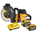 Dewalt DCS691X2 54V XR FlexVolt 230mm Brushless Cut Off Saw (2 x 9Ah Batts)