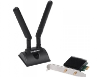 Edimax EW-7833AXP, Kabel, PCI Express, WLAN / Bluetooth, Wi-Fi 6 (802.11ax), 2400 Mbit/s, Svart