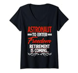 Womens Retirement Coming Retired Astronaut V-Neck T-Shirt