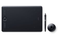 Wacom Tablette graphique a stylet Bluetooth -Pack mines inclus - Stylet Pro Pen 2 Saisie Multi-Touch Surface ative 224x148mm 8192 niveaux de pression Noire Port USB/USB C Windows/Mac