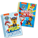 Anteckningsbok med stickers - Paw Patrol: Gul Spiralrygg