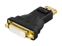 Deltaco - Videokort - Displayport (Hane) Till 24+5 Pin Combined Dvi (Single-Link) (Hona) - Displayport 1.2 - Aktiv, Stöd För 1920 X 1080 Vid 60 Hz - Svart