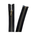 Metal No.5 Black Colour Nickel Free Zip #5 Zipper Open End, 19.3 inch - 49 cm (Open End)