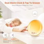 Wake Up Light Alarm Clock FM Radio Sunrise and Sunset Simulation 7 Color