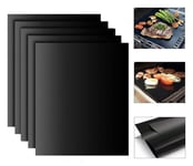 BBQ Grill Mat, 6 BBQ Grill Mats Non Stick Reusable and Baking Mesh for Indoor Outdoor BBQ Works on Gas Charcoal Electric Grill Sheets 40x33CM