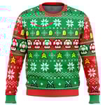 Julgåva Jultröja Go-Kart Jultröja Gåva Tomte Pullover Cartoon Herrtröja Höst och Vinter Fleece Hoodie style 5 5XL