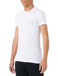 Emporio Armani Men's Soft Modal Eagle Logo Slim Fit T-shirt T Shirt, White, XL UK