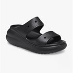 Crocs CRUSH Unisex Womens Ladies Open Toe Platform Wedge Heel Sandals Black