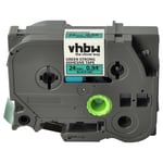 vhbw 1x Ruban compatible avec Brother PT P750TDI, P900W, P750W, P900, P900NW imprimante d'étiquettes 24mm Noir sur Vert, extraforte