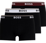 New Mens Hugo Boss 3 Pack Power Boxer Shorts Trunks Black Size S RRP£42