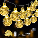 SITRI String Lights/Solar String Lights/Outdoor Solar Light/Fairy Light，Solar/USB Plug-in Power Supply,Suitable for Gardens, Courtyards, Homes, Christmas Trees, Parties, 7.5m50light.