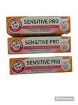 3  Arm & Hammer Sensitive Pro Daily Toothpaste 16 Weeks Pain Relief  75ml NEW UK