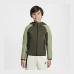 Nike Luvtröja NSW Tech Fleece 24 - Cargo Khaki/Svart Barn, storlek XL: 158-170 cm