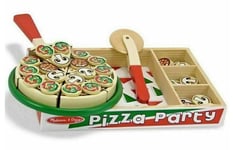 Wooden Pizza Set, Melissa & Doug Play Food, Interactive Toy for Kids, Brand New